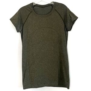 Lululemon Dark Olive Swiftly Tech Short Sleeve Top -‎ 10
